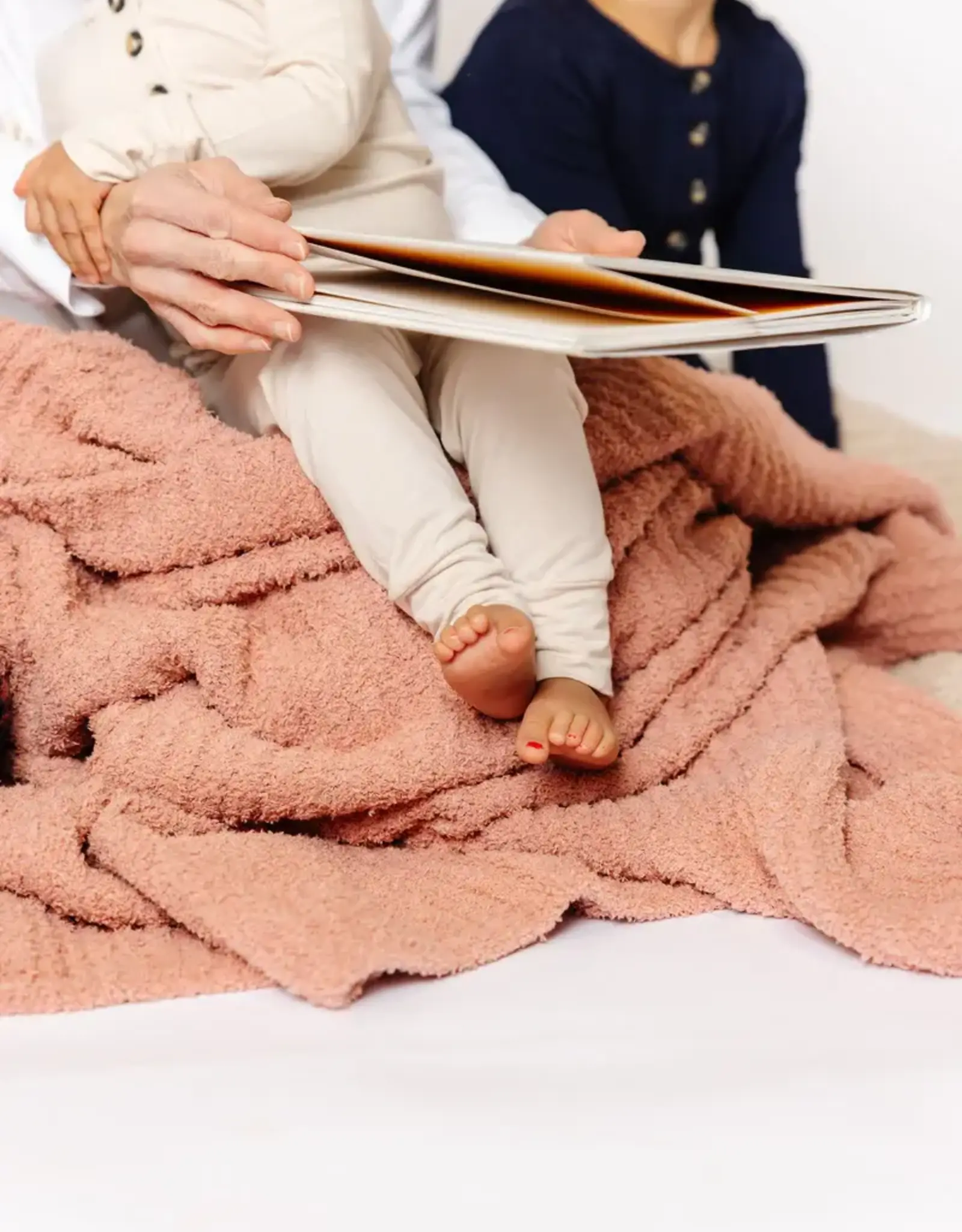 Chenille Blanket Large, Rose