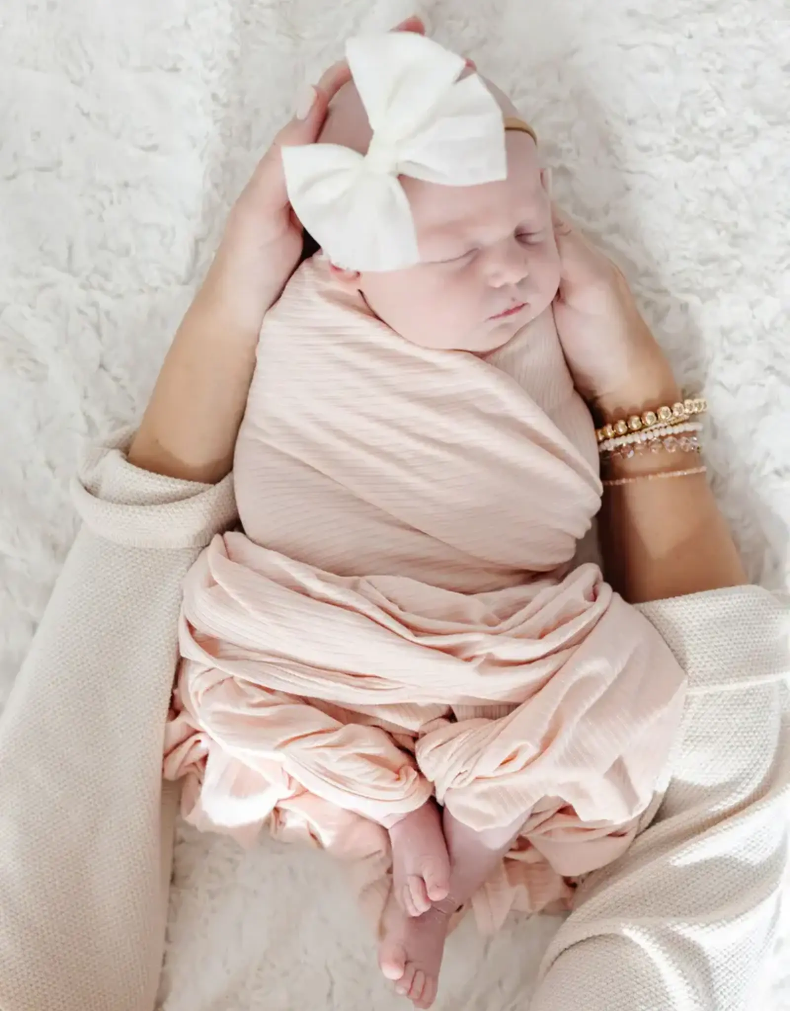 Rosie Ribbed Swaddle Blanket