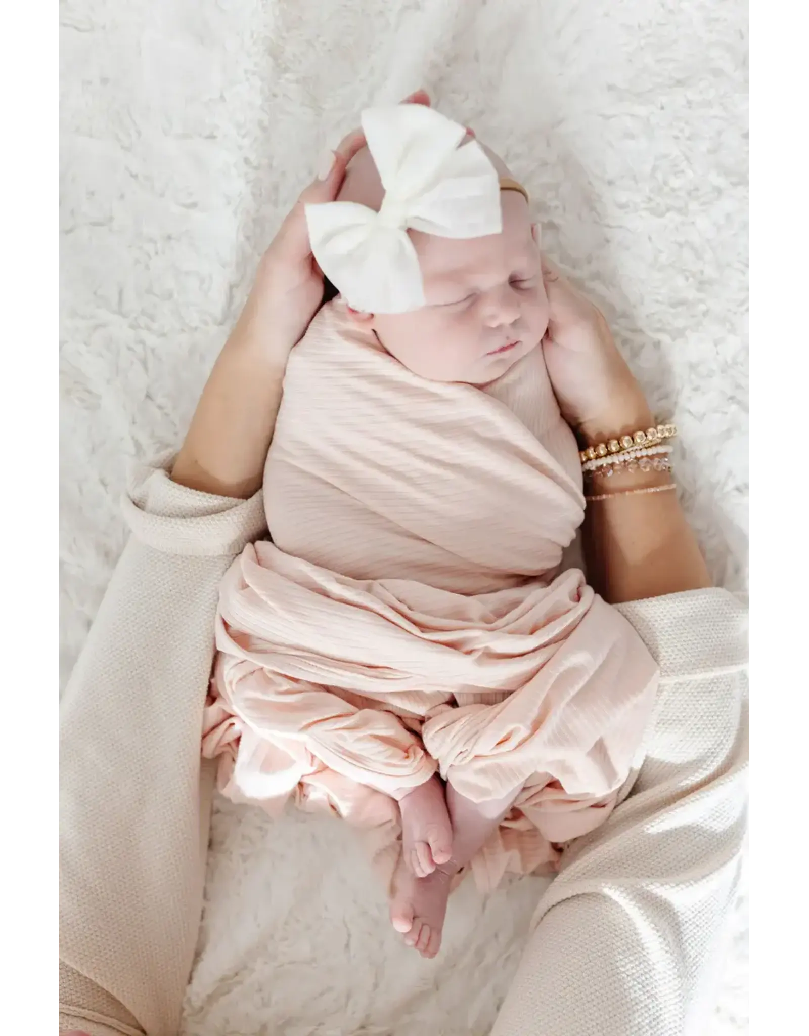 Rosie Ribbed Swaddle Blanket