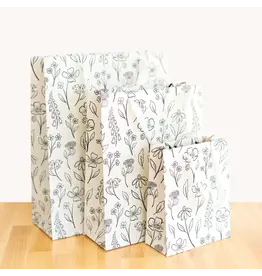 Pressed Floral Gift Bag - Wine