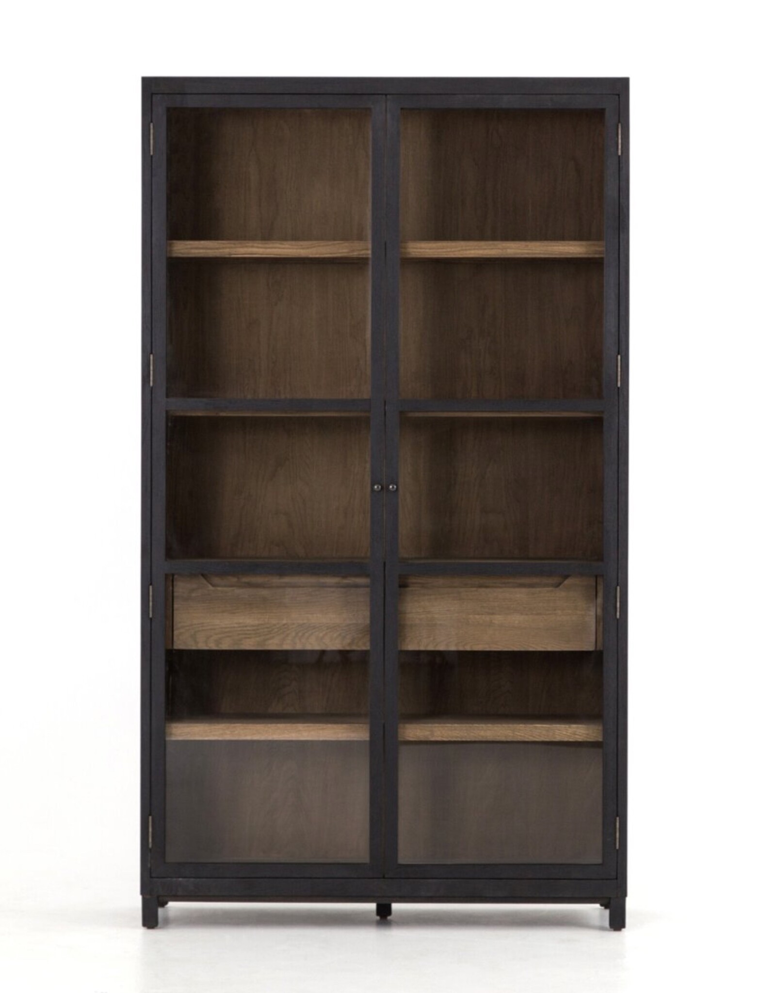Millie Cabinet-Drifted Black/Oak