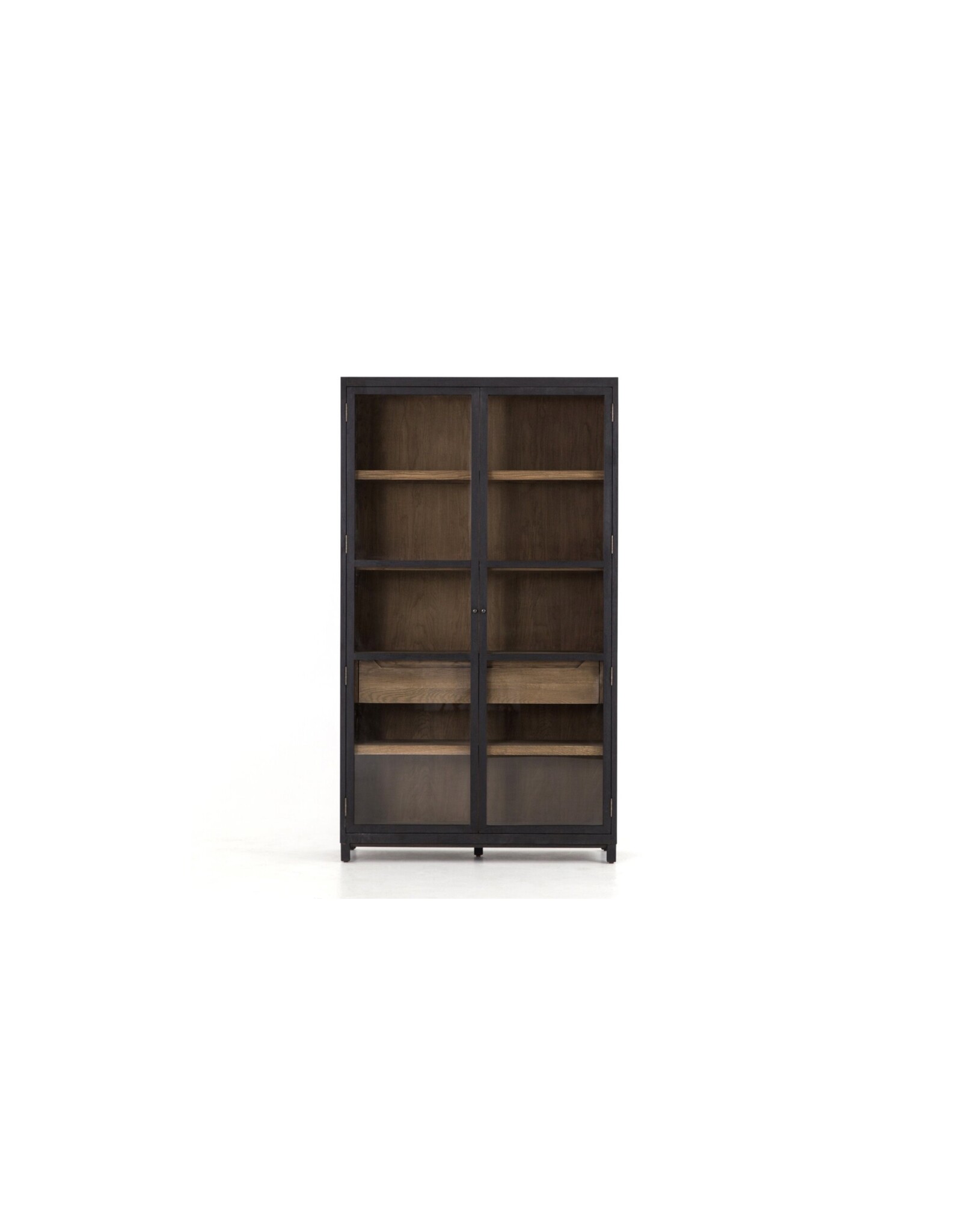 Millie Cabinet-Drifted Black/Oak