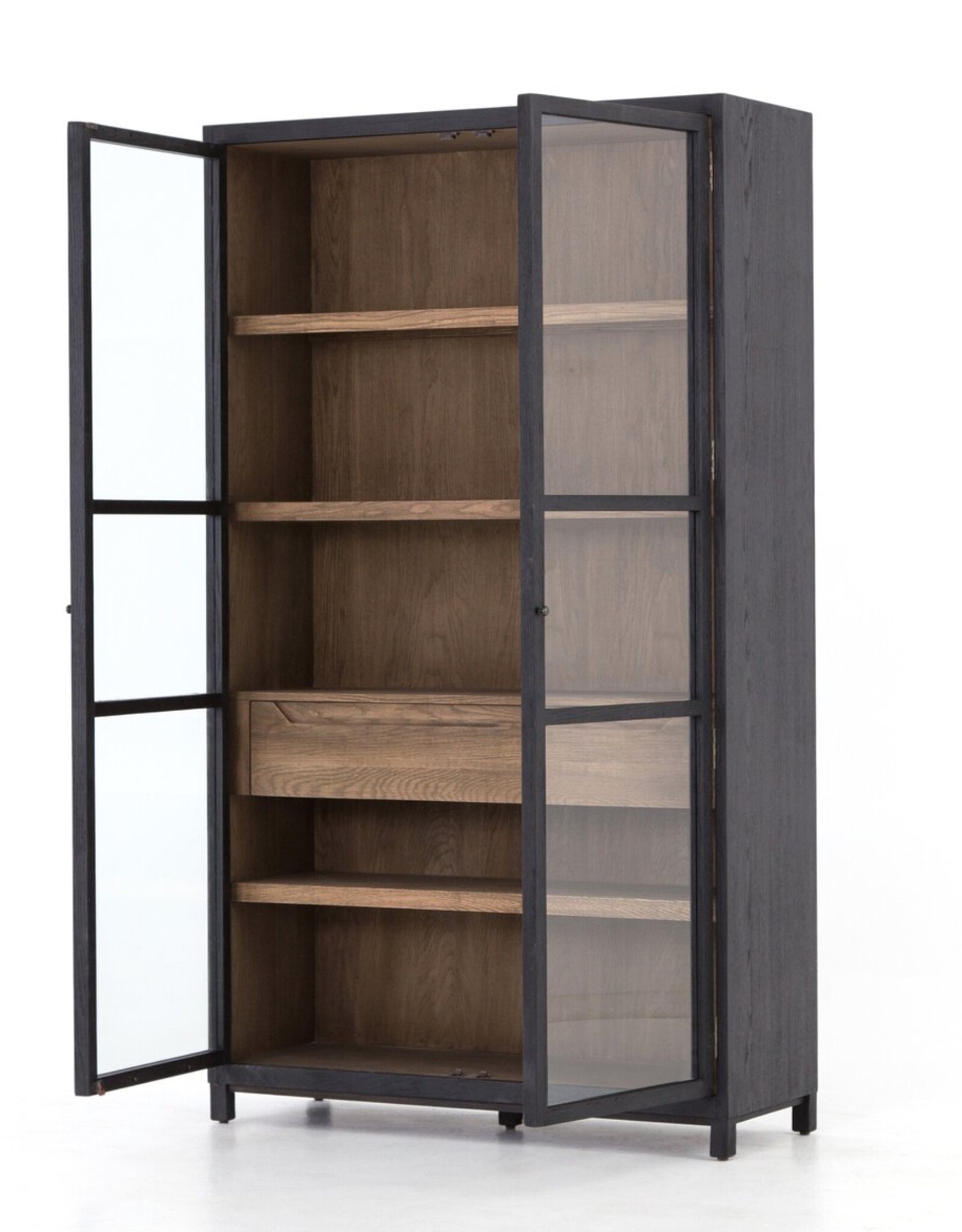 Millie Cabinet-Drifted Black/Oak