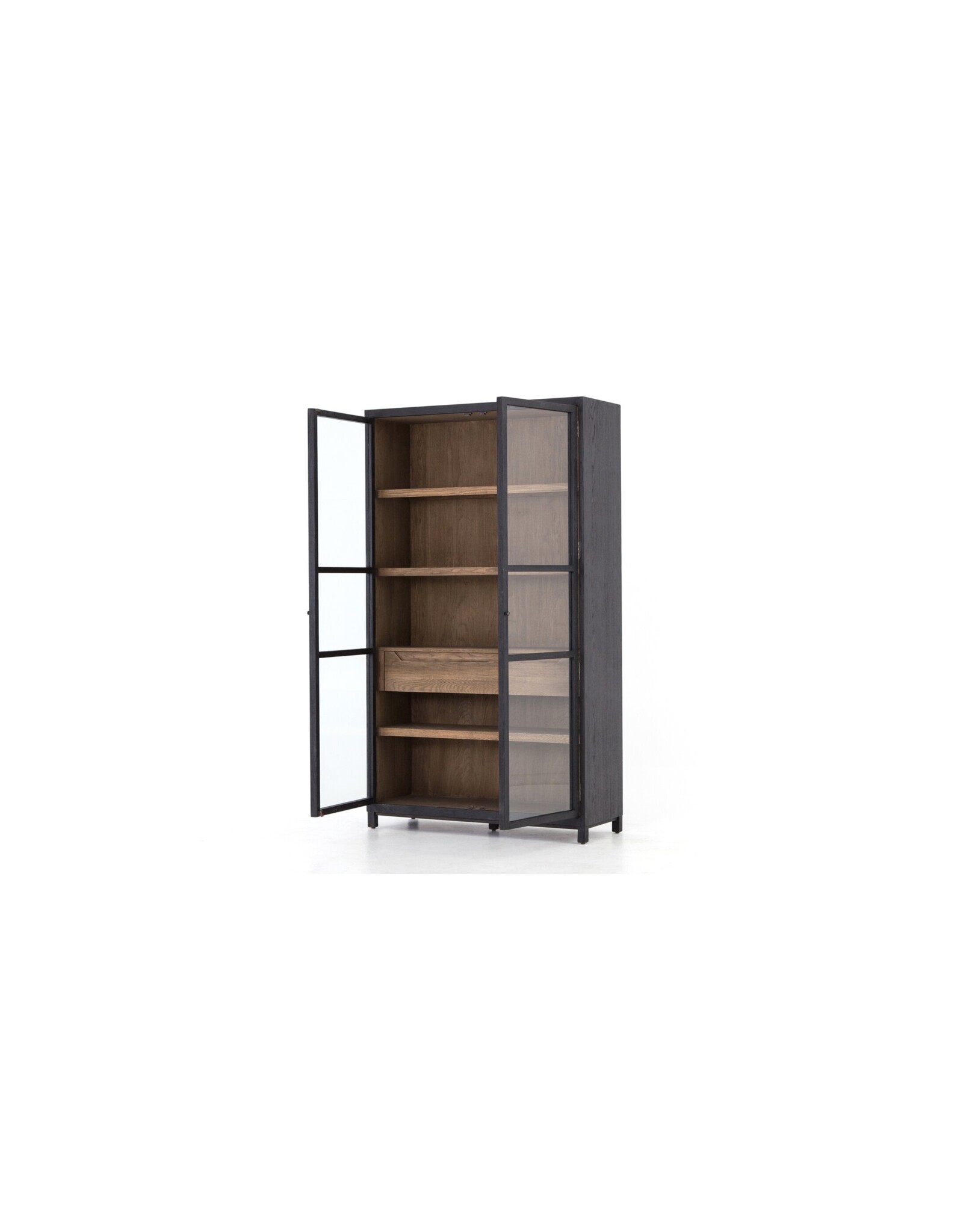 Millie Cabinet-Drifted Black/Oak