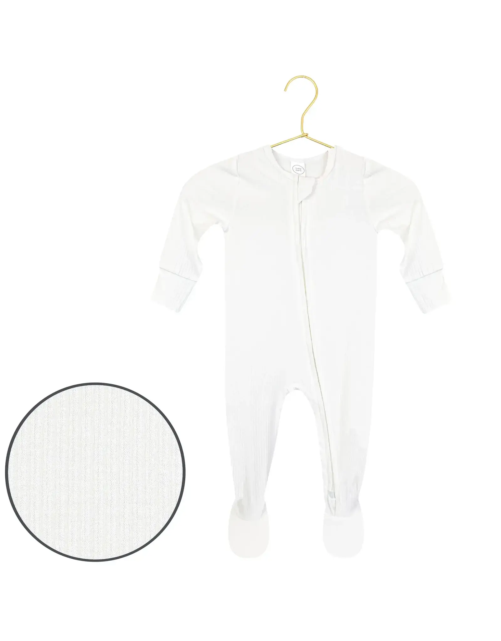 Wren Ribbed Zipper Footies