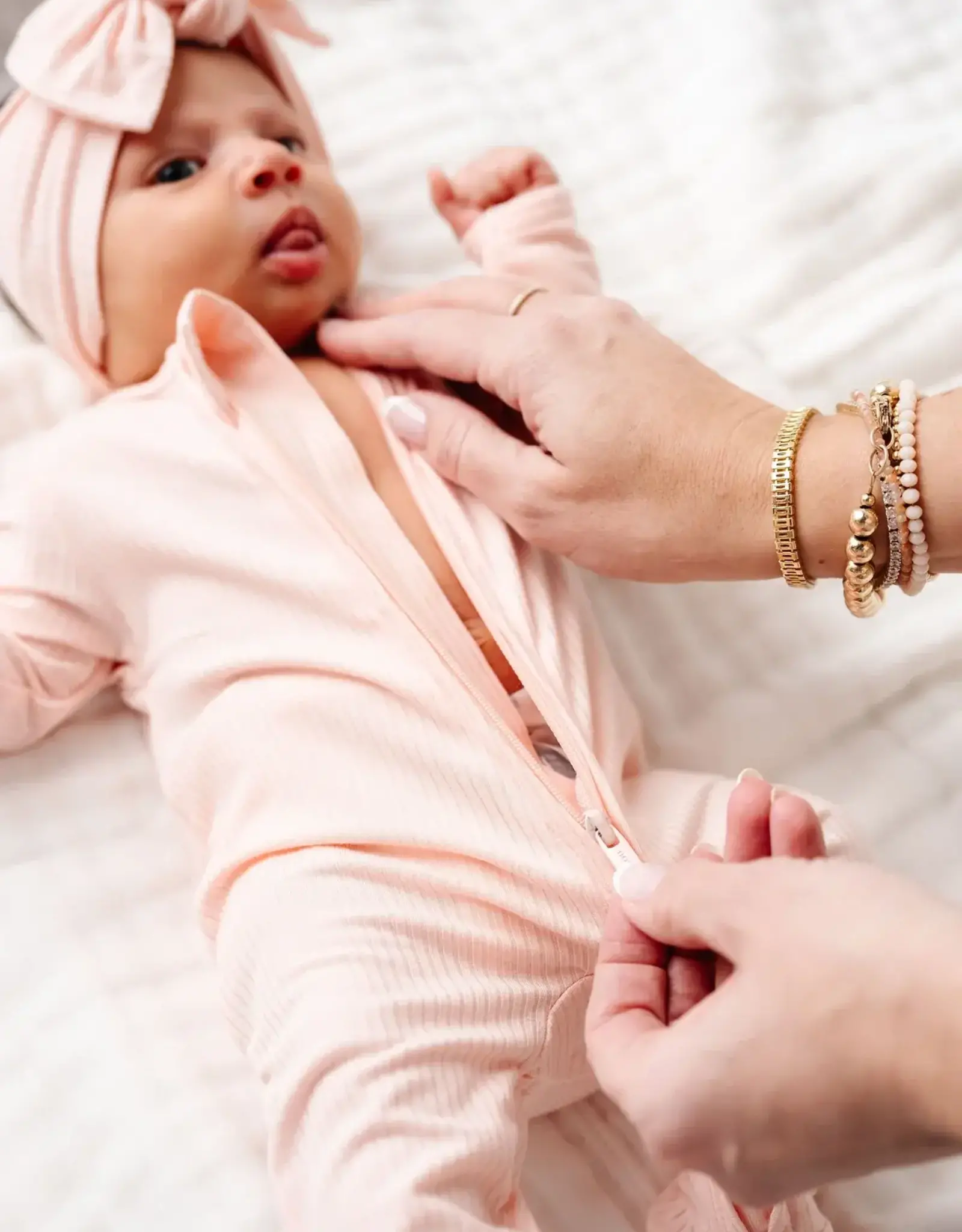 Rosie Ribbed Zipper Footies
