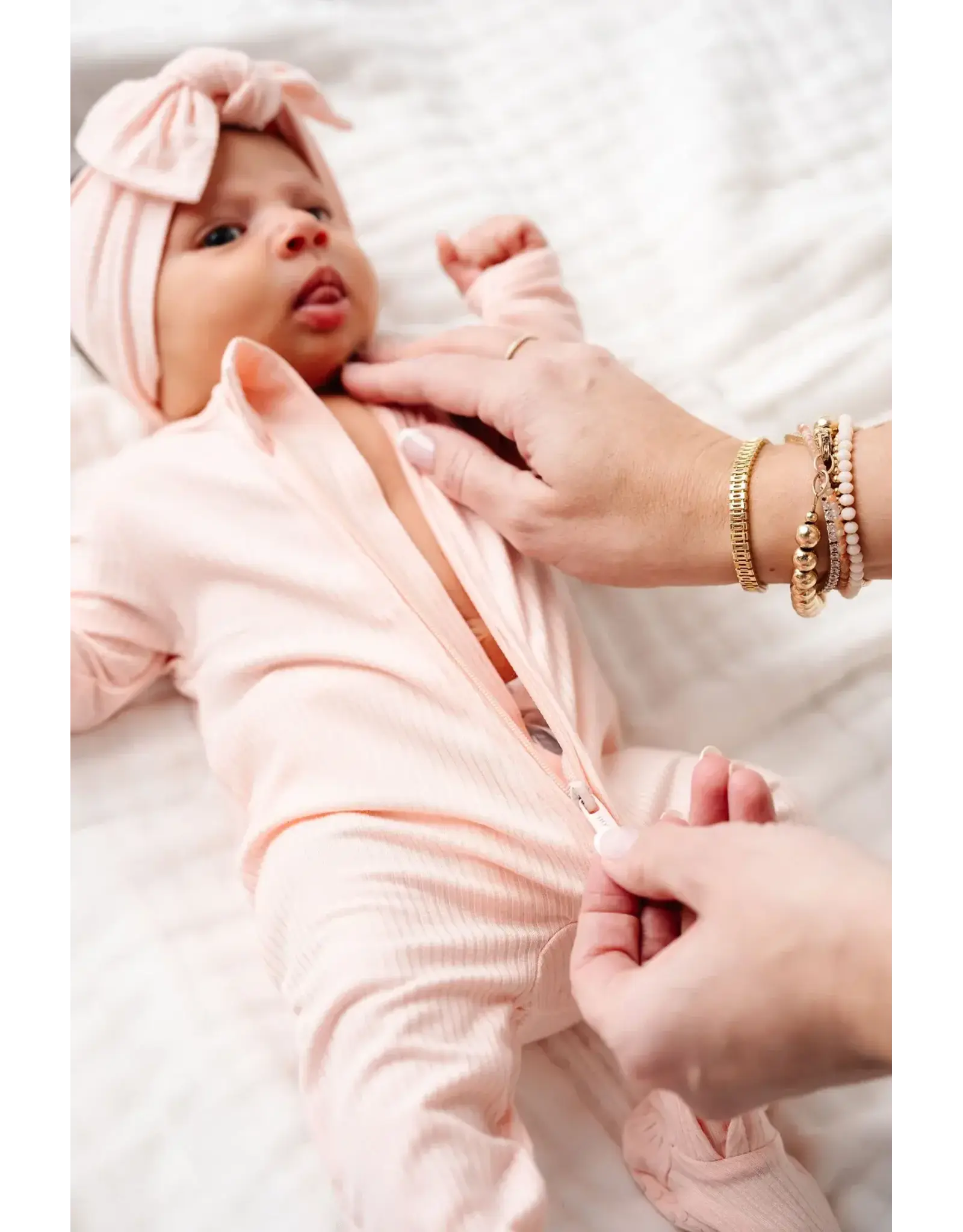 Rosie Ribbed Zipper Footies