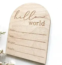 Hello World Baby Info Disc Arch