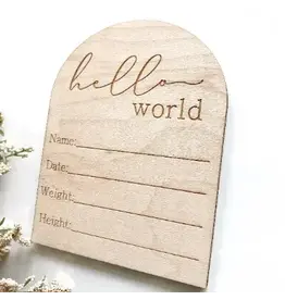 Hello World Baby Info Disc Arch