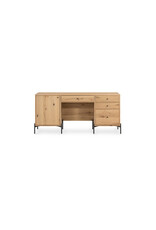 Eaton Executive Desk in Light Oak Resin