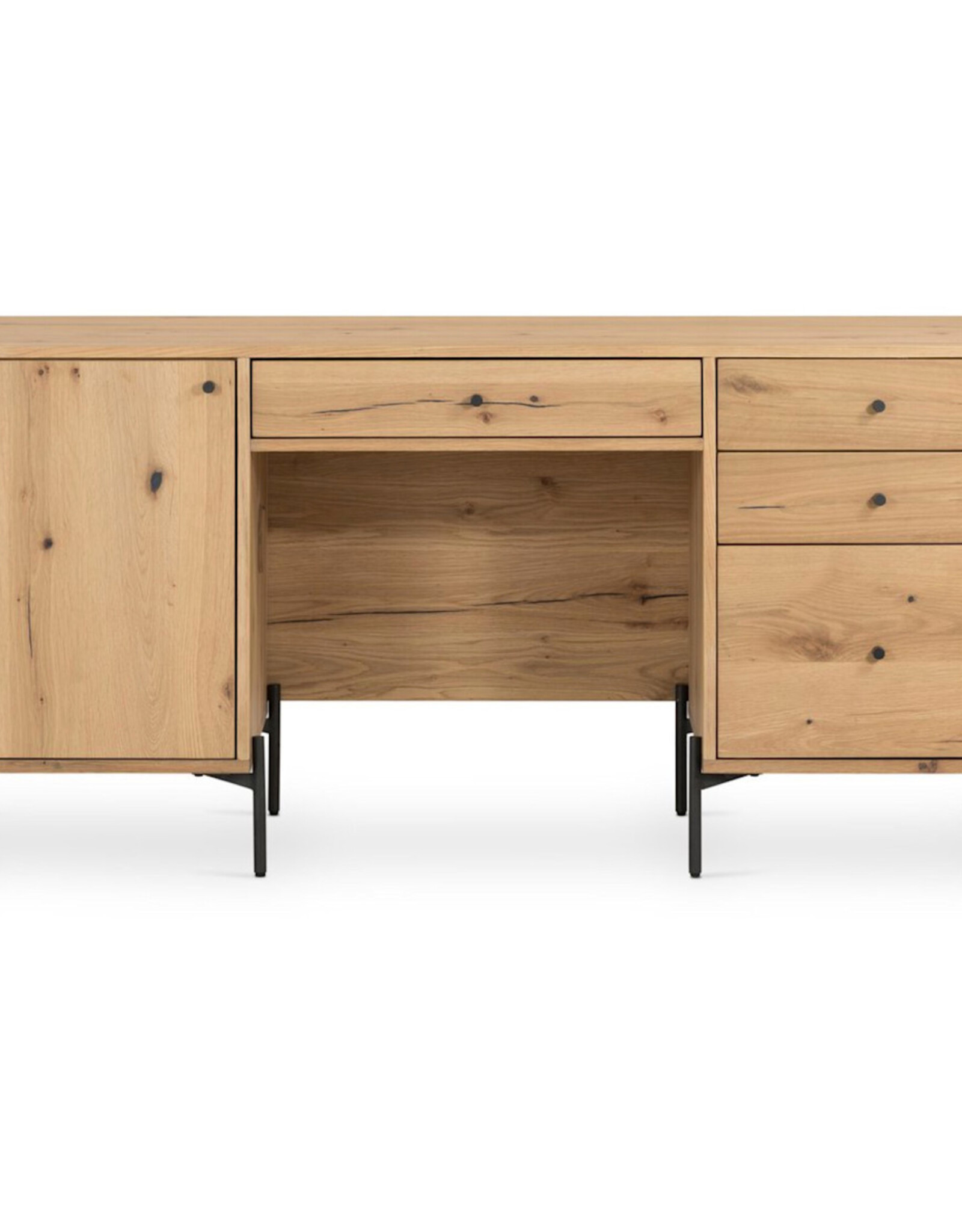 Eaton Executive Desk in Light Oak Resin