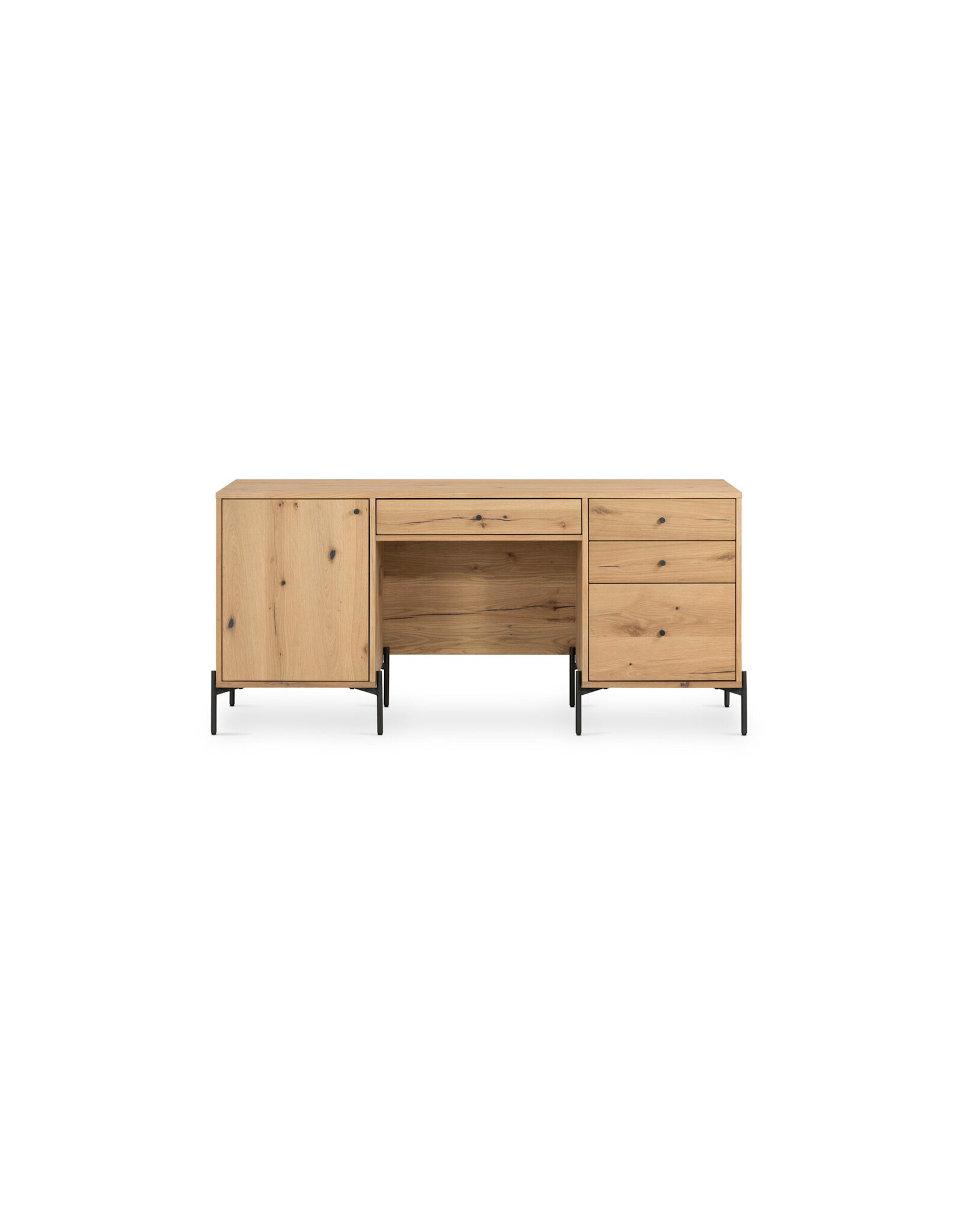 Eaton Executive Desk in Light Oak Resin