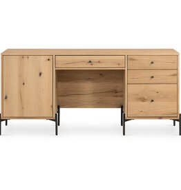 Eaton Executive Desk in Light Oak Resin