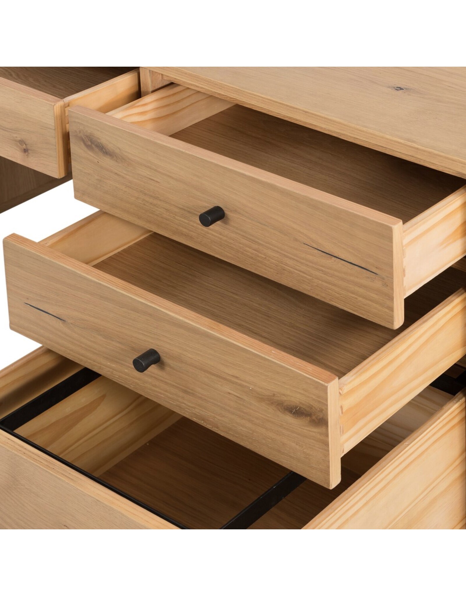 Eaton Executive Desk in Light Oak Resin