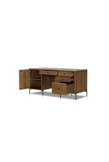 Eaton Executive Desk in Amber Oak Resin