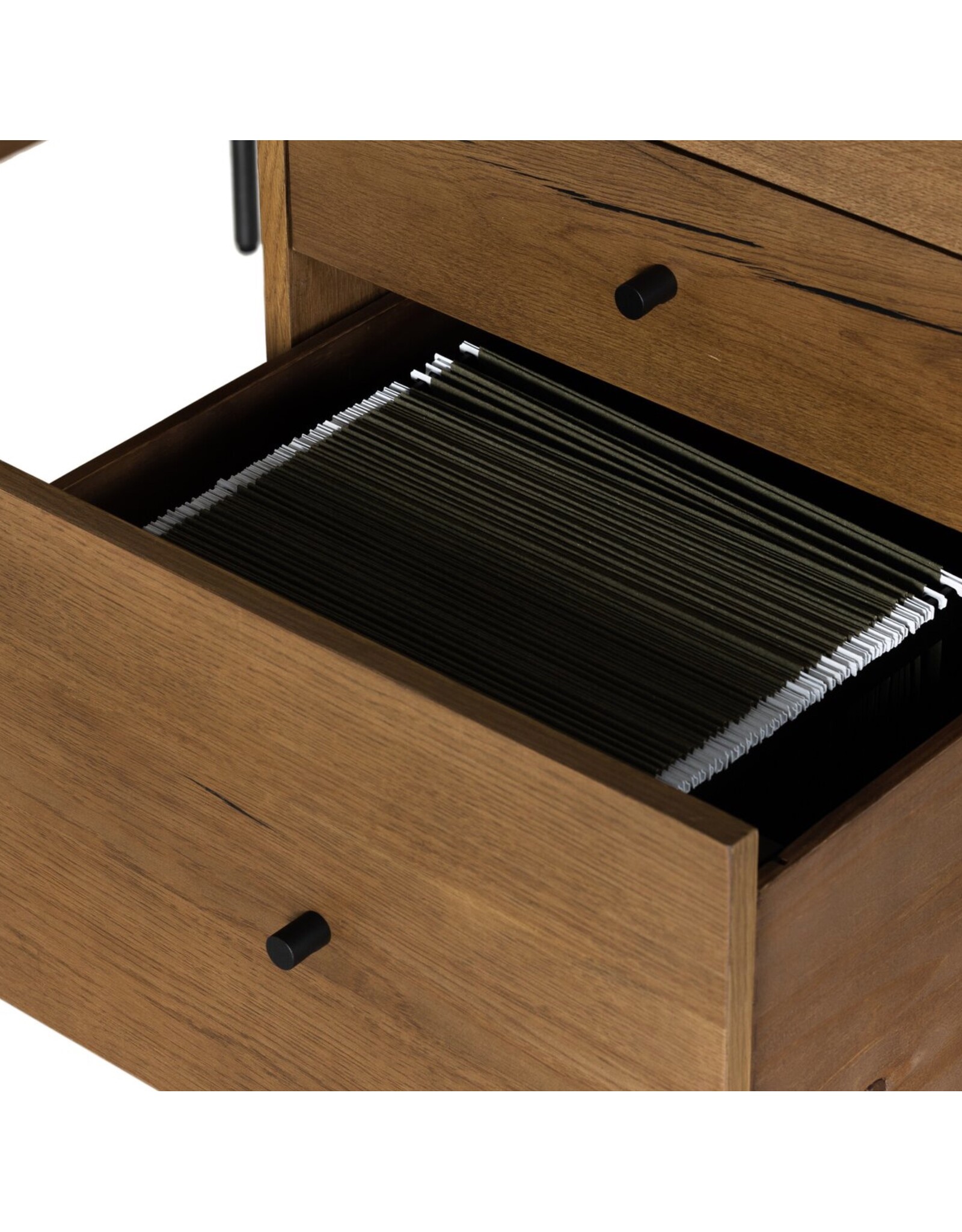 Eaton Executive Desk in Amber Oak Resin