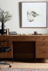 Eaton Executive Desk in Amber Oak Resin