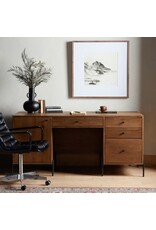 Eaton Executive Desk in Amber Oak Resin