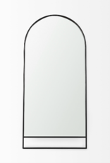 Sadie Arch Floor Mirror, Black - 36x76
