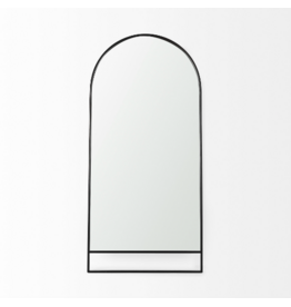 Sadie Arch Floor Mirror, Black - 36x76