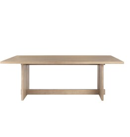 Aida Dining Table in Light Brown Wood - 84"x42"