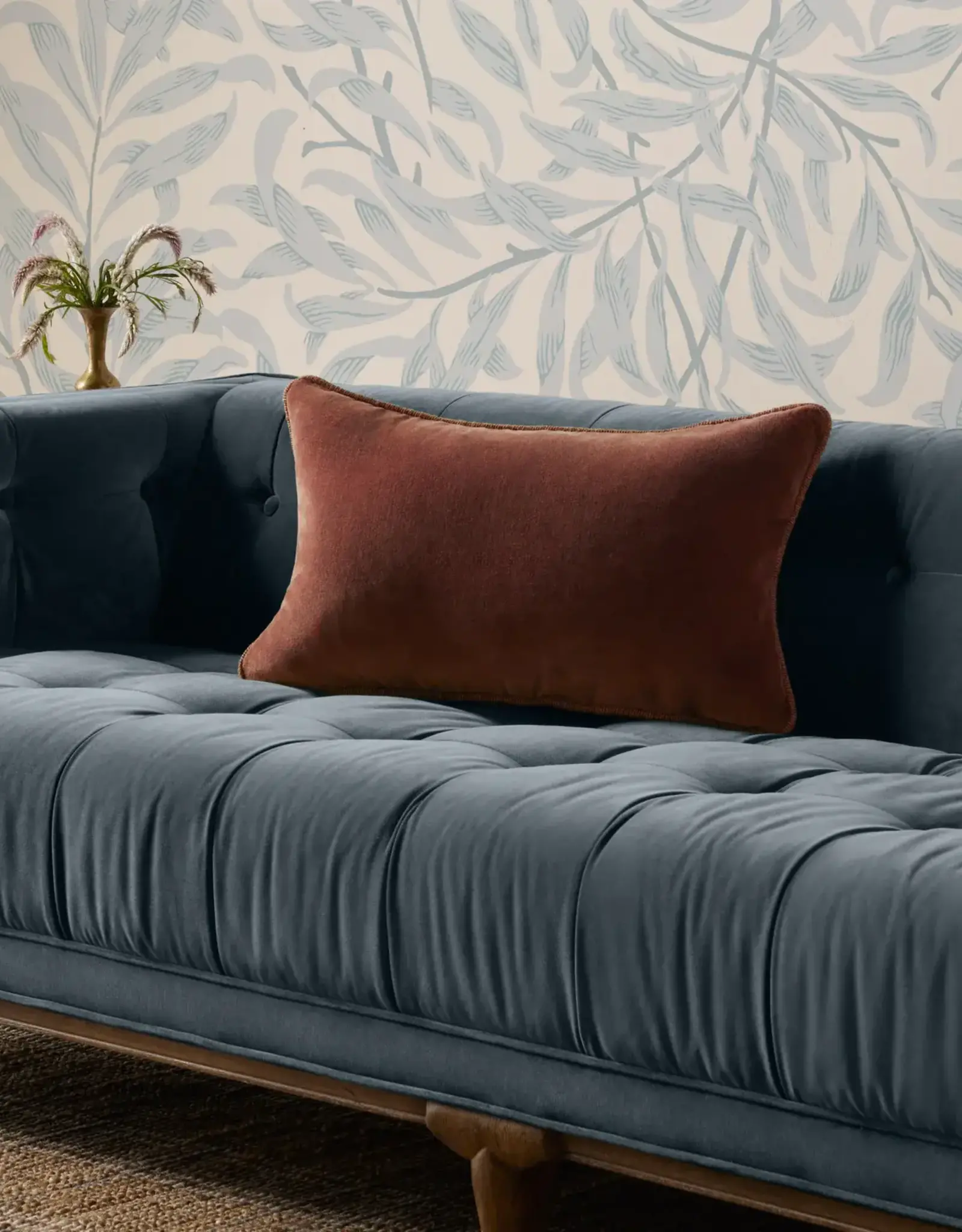 Chris Loves Julia × Loloi Velvet Pillow - Cinnamon, 13x21