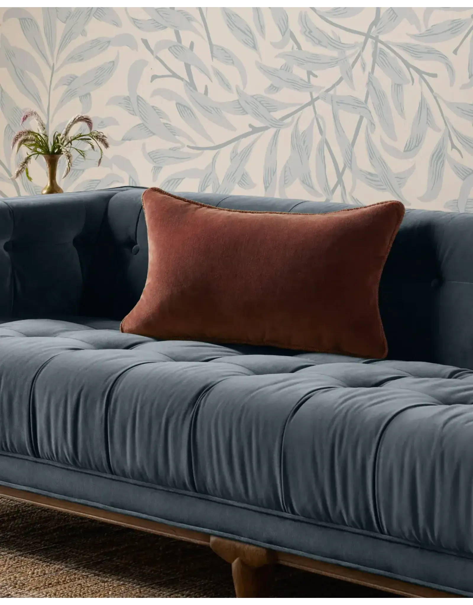 Chris Loves Julia × Loloi Velvet Pillow - Cinnamon, 13x21
