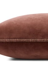 Chris Loves Julia × Loloi Velvet Pillow - Cinnamon, 13x21