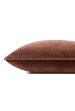 Chris Loves Julia × Loloi Velvet Pillow - Cinnamon, 13x21