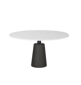 Maxwell Dining Table in Marble & Black