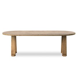 Ayla Dining Table in Worn Oak Veneer
