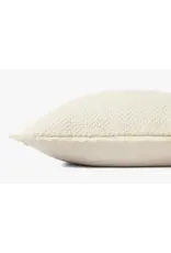 Loloi Fringe Edge Pillow - Ivory, 22x22