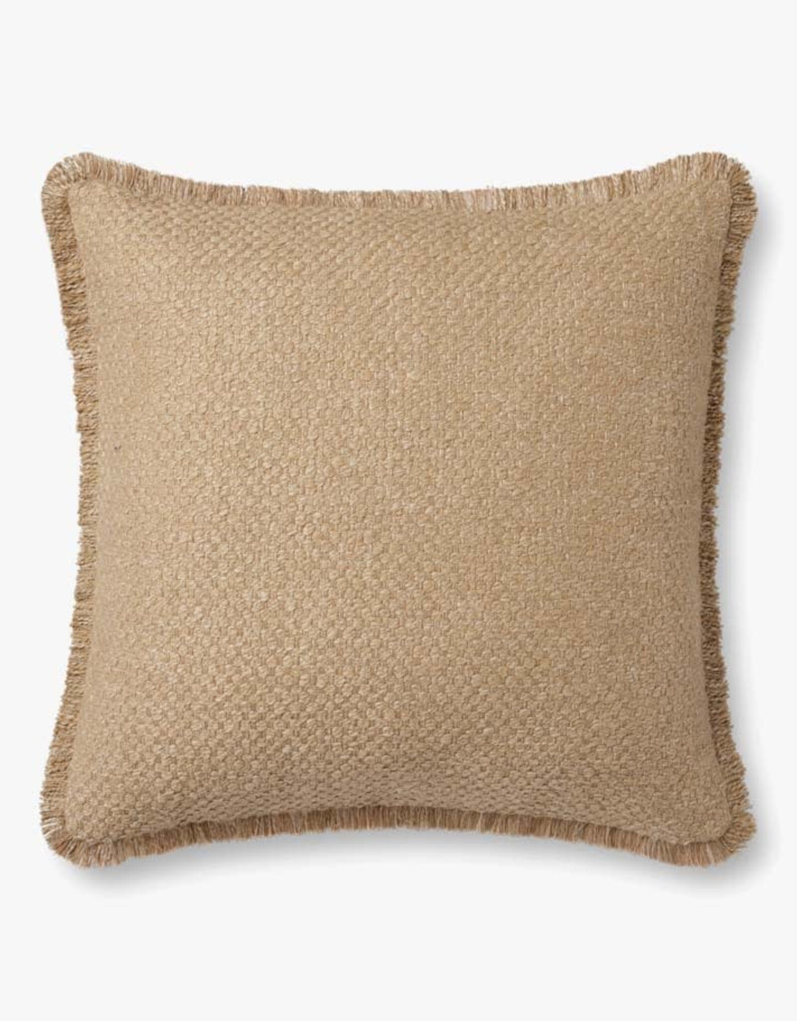 Loloi Fringe Edge Pillow - Natural, 22x22