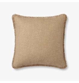 Loloi Fringe Edge Pillow - Natural, 22x22