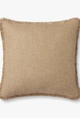 Loloi Fringe Edge Pillow - Natural, 22x22