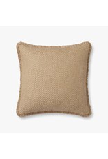 Loloi Fringe Edge Pillow - Natural, 22x22