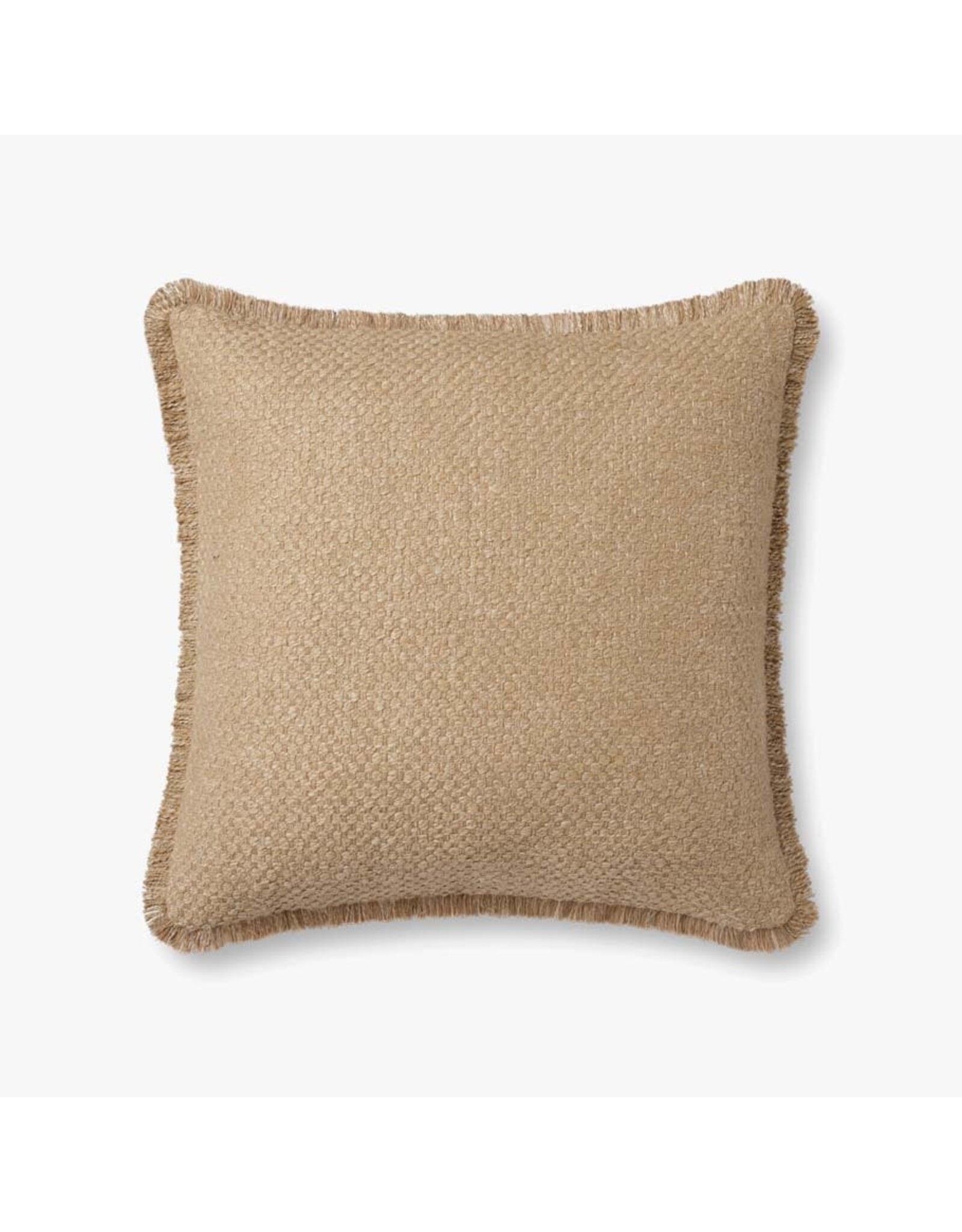 Loloi Fringe Edge Pillow - Natural, 22x22