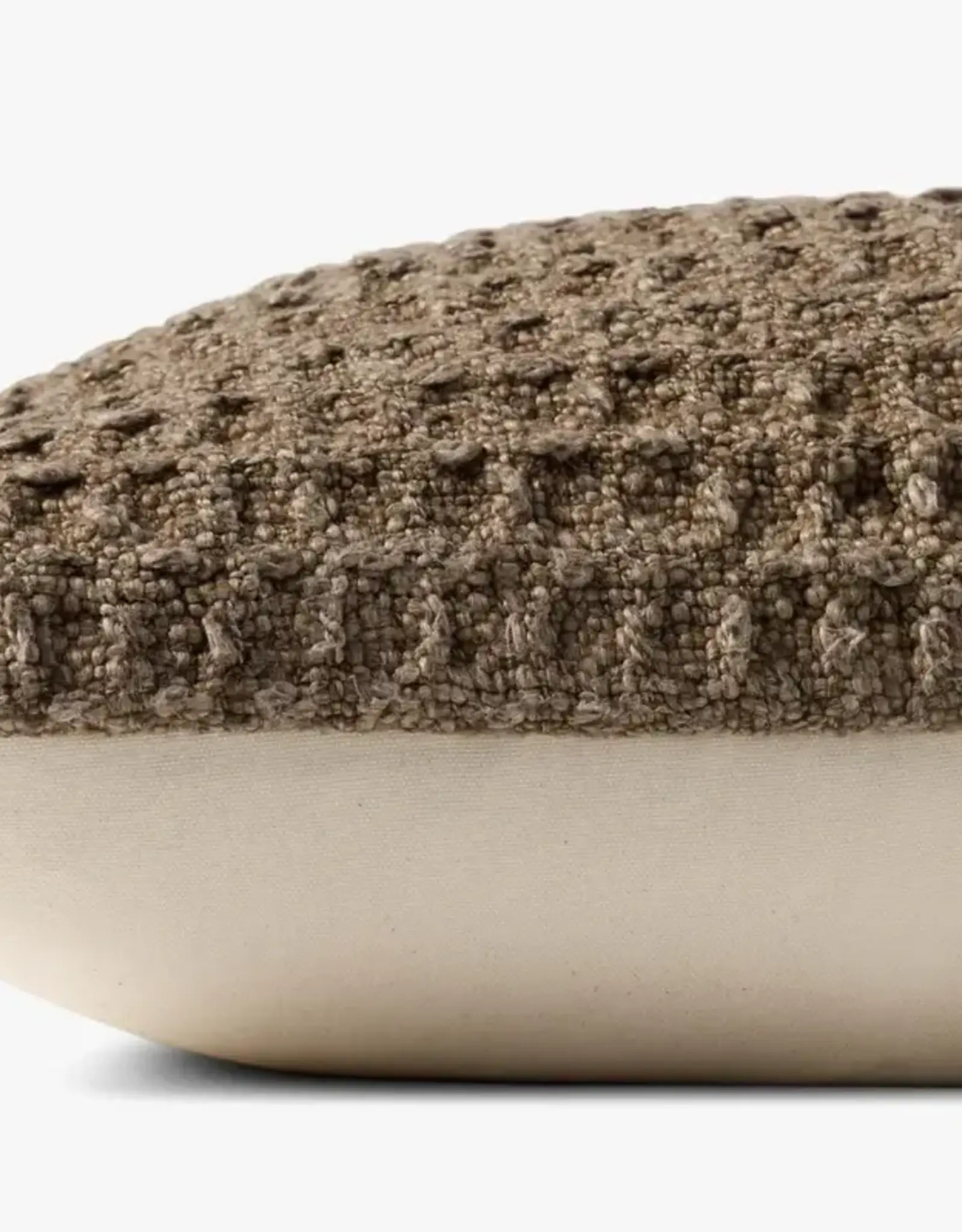 Amber Lewis x Loloi Brown Pillow, 22x22