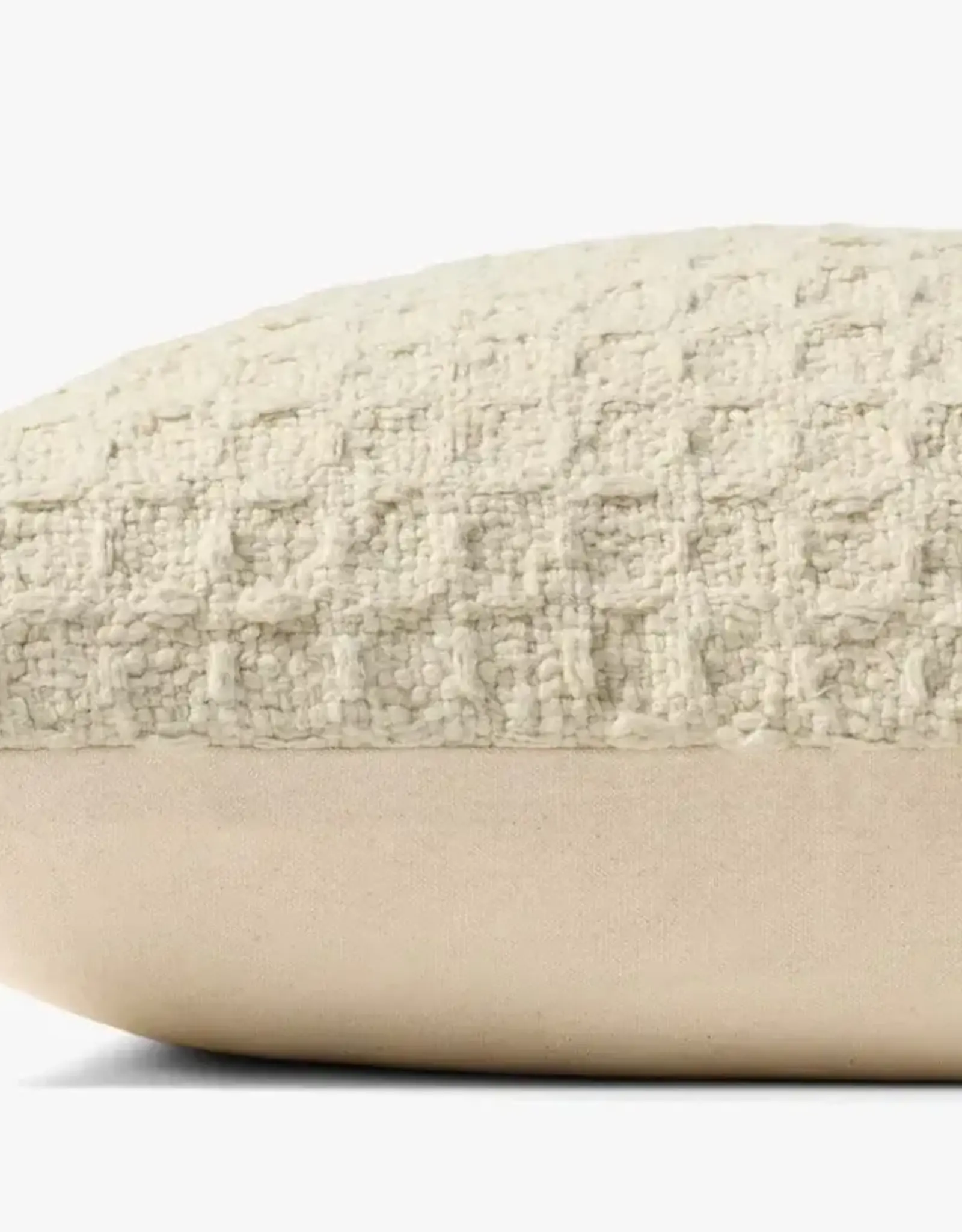 Amber Lewis x Loloi 22"x22" Pillow, Ivory