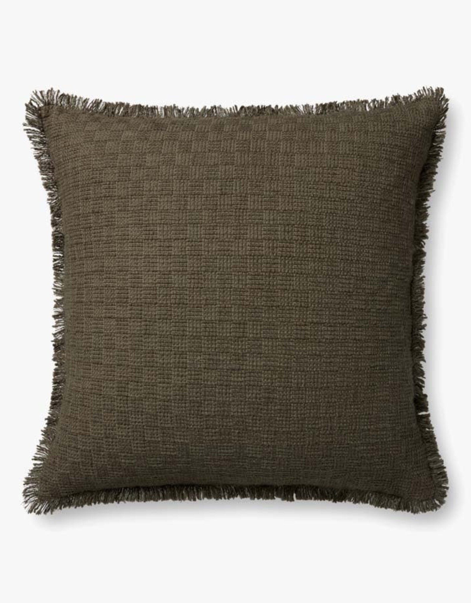 Amber Lewis × Loloi Meadow Lark Pillow, Dark Green