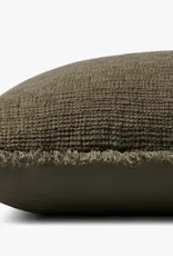 Amber Lewis × Loloi Meadow Lark Pillow, Dark Green Amber Lewis × Loloi Meadow Lark Pillow, Dark Green