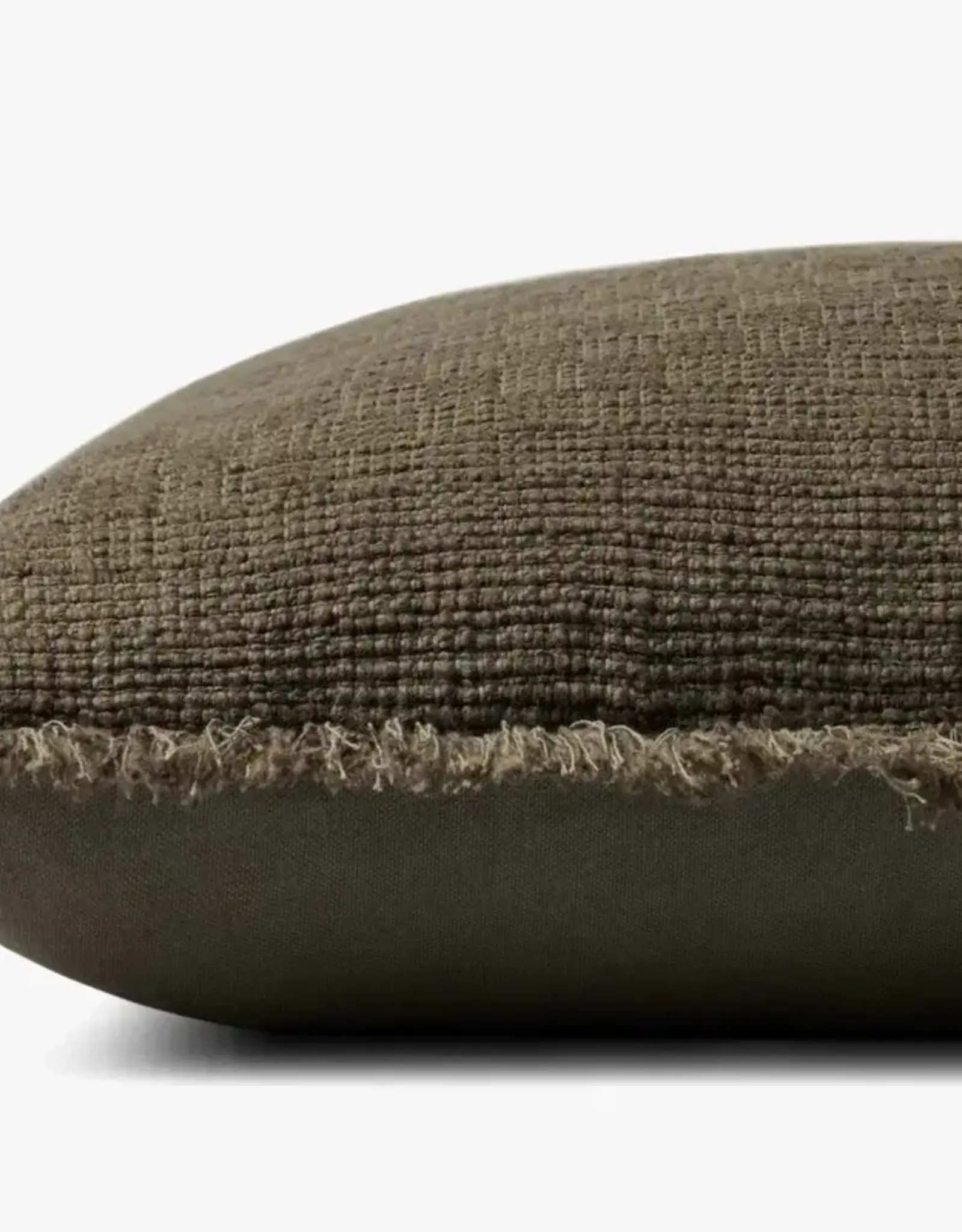 Amber Lewis × Loloi Meadow Lark Pillow, Dark Green