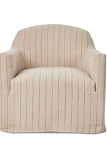 Lowell Slipcover Swivel Chair in Lavon Flint