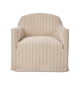 Lowell Slipcover Swivel Chair in Lavon Flint