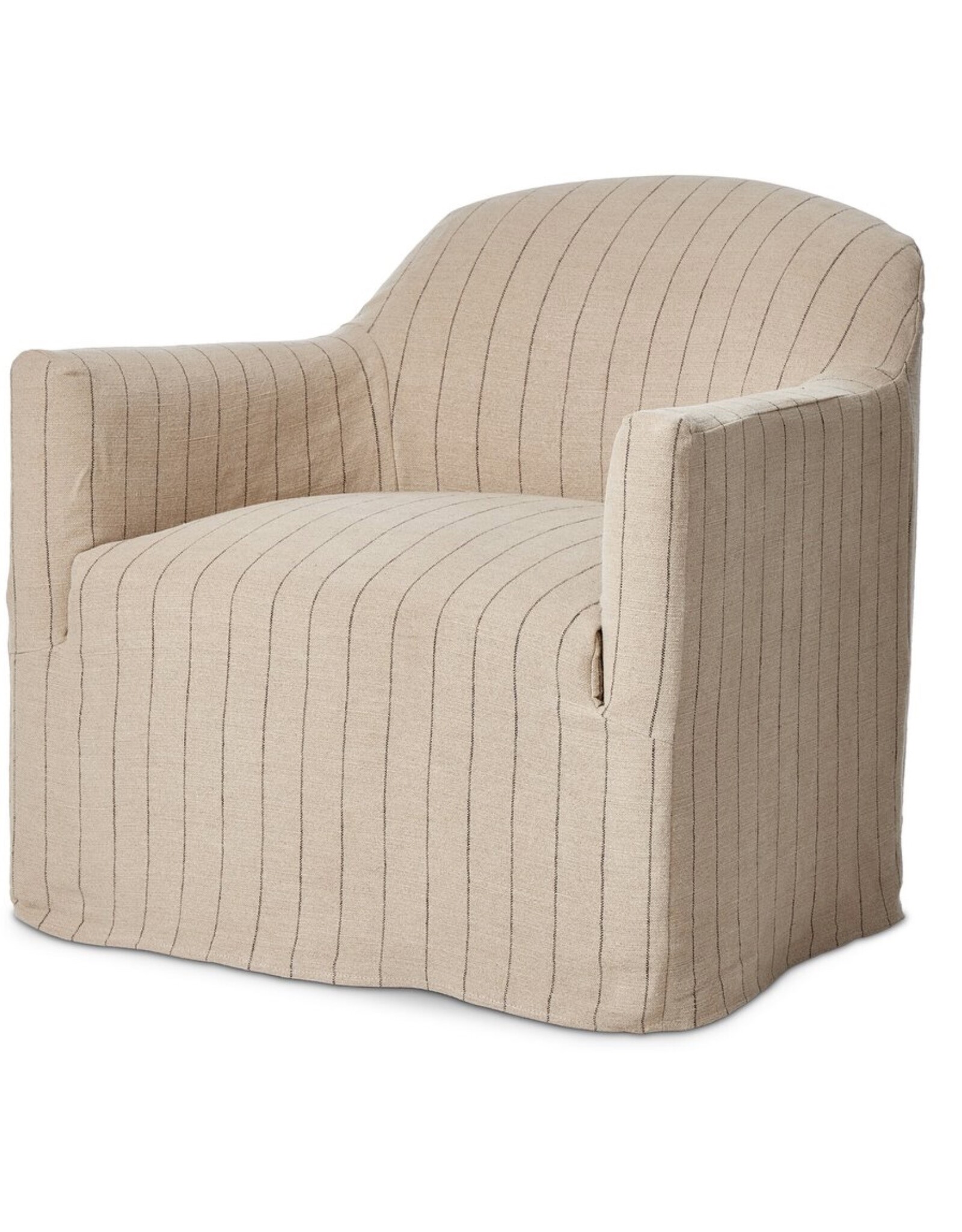 Lowell Slipcover Swivel Chair in Lavon Flint