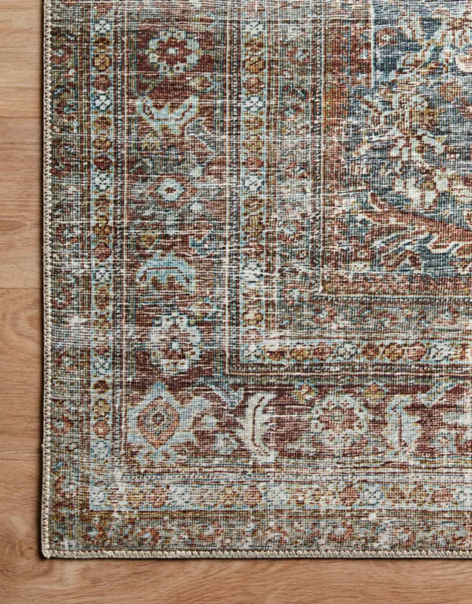 Chris Loves Julia x Loloi Jules Rug JUL-05 Lagoon / Brick