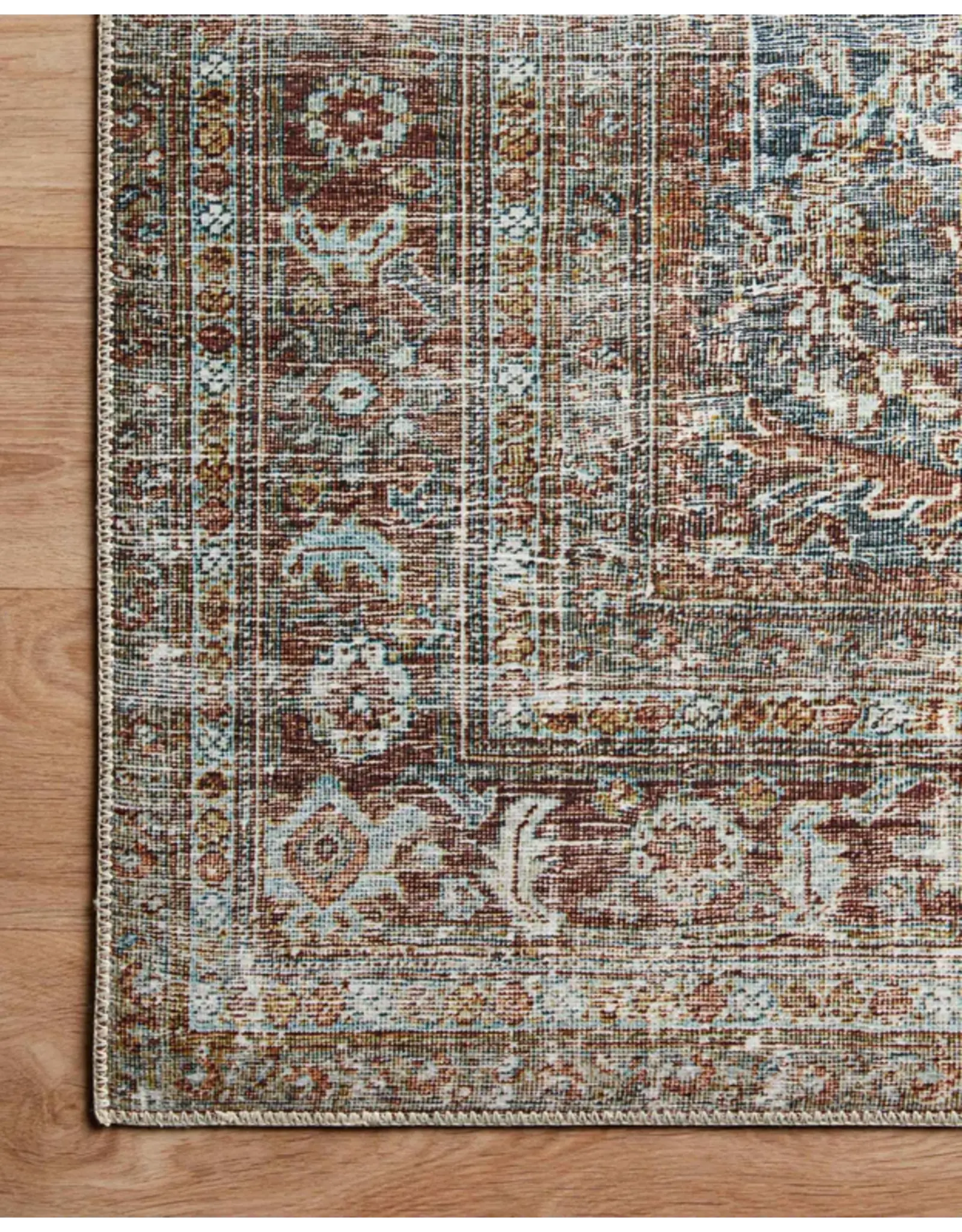 Chris Loves Julia x Loloi Jules Rug JUL-05 Lagoon / Brick