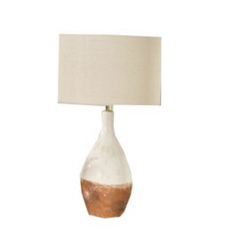 Ceramic Table Lamp with Linen Shade