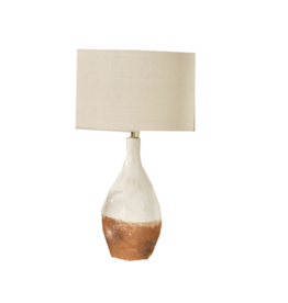 Ceramic Table Lamp with Linen Shade