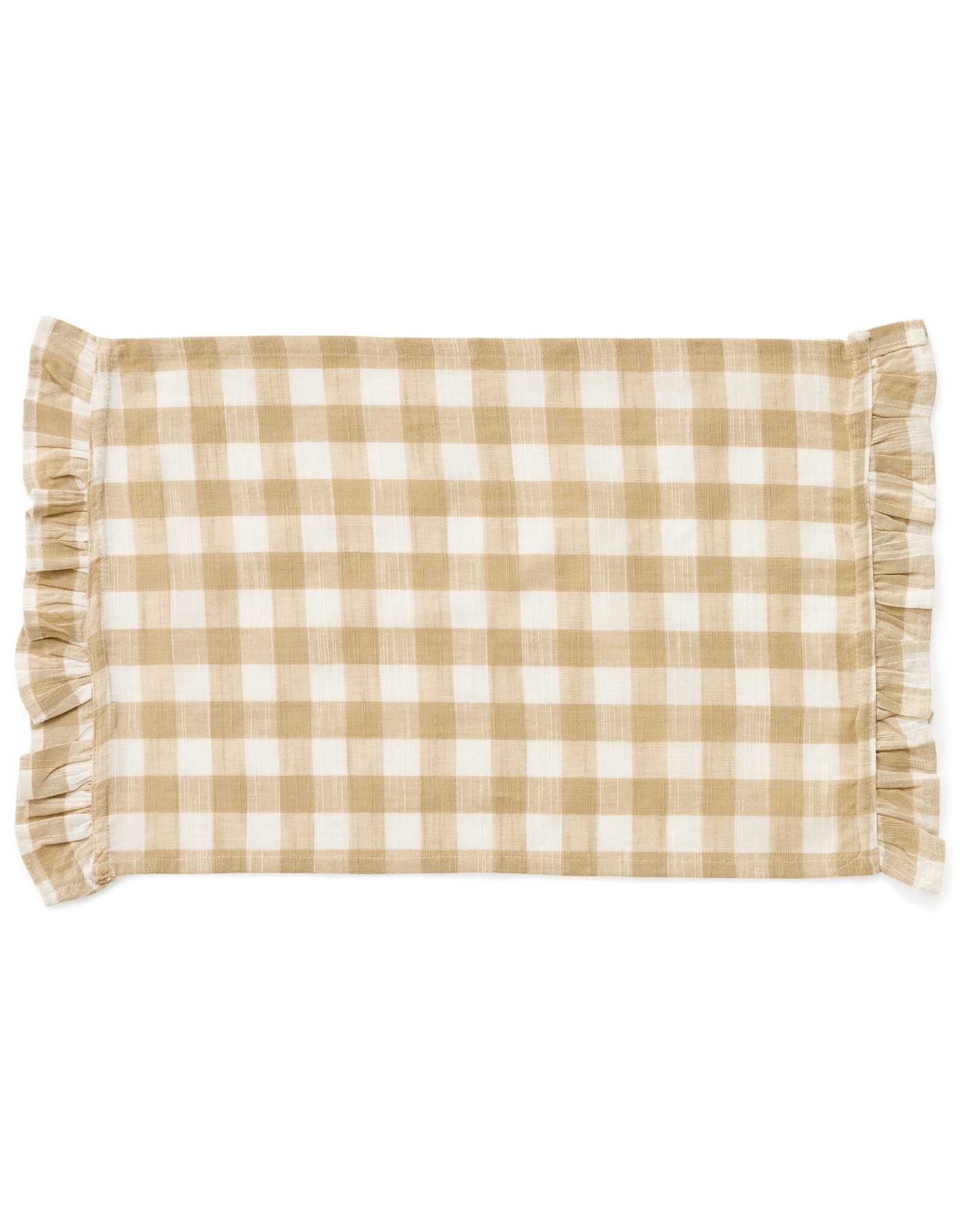Cotton Gingham Placemat w/ Frills
